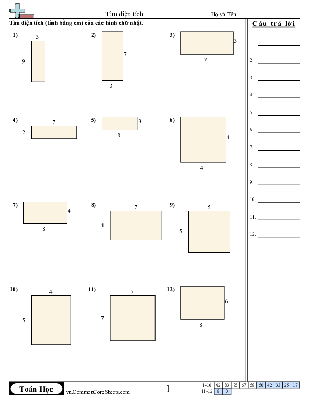 News & Updates - Tìm diện tích worksheet
